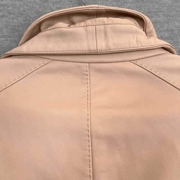 Walter Baker Leather Moto Jacket Size M Blush Nude Minimalist Luxury Minimalist - Picture 13 of 14